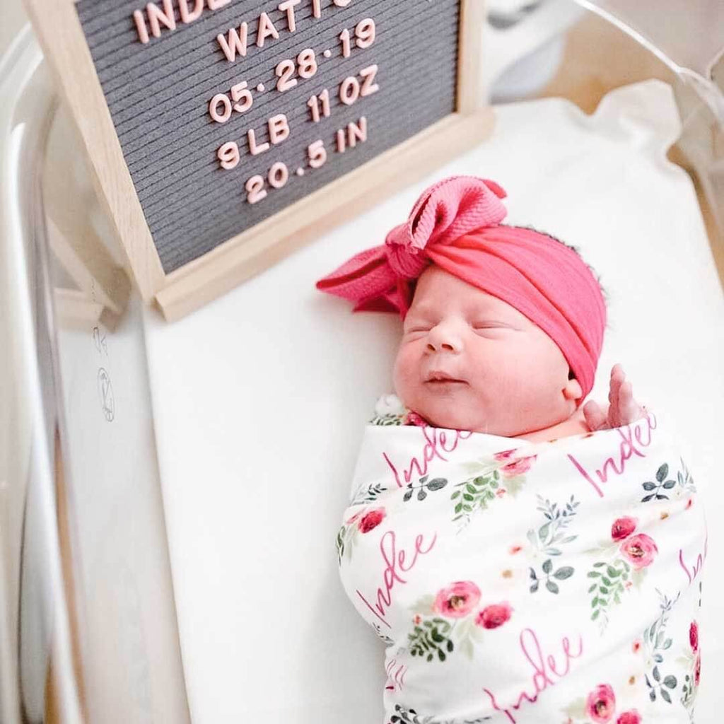 Franny's Farmhouse Personalized Baby Name Swaddle Blanket